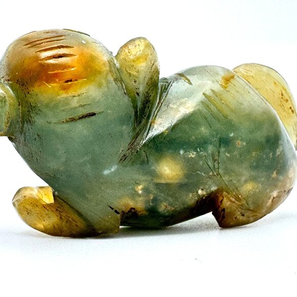 Jade Carved Mythical Beast Monkey? Figurine Rustic Stone Antique 17 c ? - Picture 10 of 11